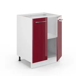 Midischrank Fame-Line Bordeaux Hochglanz 60 x 82 cm ohne Arbeitsplatte Vicco