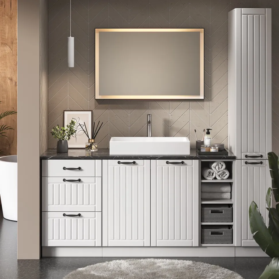 Midischrank Fame-Line Grün-Gold Landhaus 60 x 82 cm ohne Arbeitsplatte Vicco