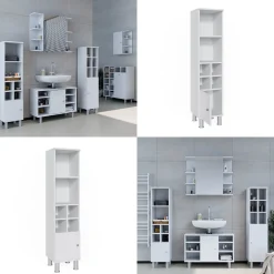 Midischrank Fynn Weiß 30 x 130.6 cm kleine Tür Vicco