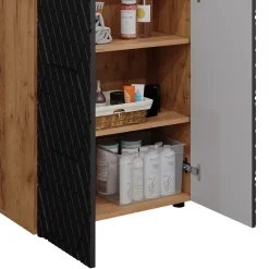 Midischrank Irma Anthrazit mit Wabenstruktur 60 x 81 cm Vicco