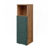 Midischrank Irma Grün/Goldkraft Eiche 30 x 95 cm Vicco