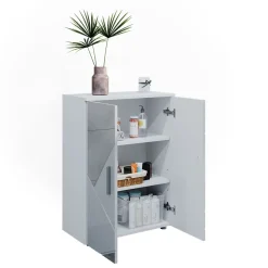 Midischrank Irma Weiß Hochglanz mit Einsätzen 60 x 81 cm Vicco