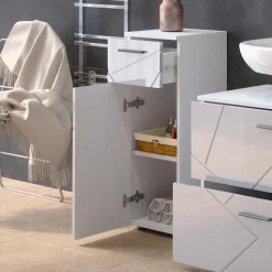 Midischrank Irma Weiß Hochglanz 30 x 81 cm Vicco