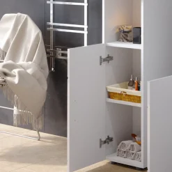 Midischrank Irma Weiß Hochglanz 30 x 95 cm Vicco