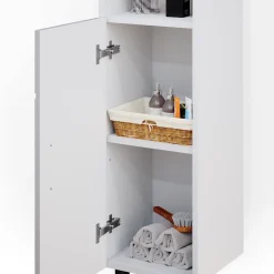 Midischrank Irma Weiß Hochglanz 30 x 95 cm Vicco