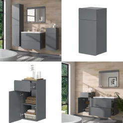 Midischrank Izan Grau 36.6 x 76.6 cm Vicco