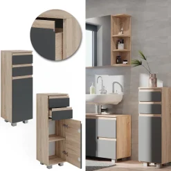 Midischrank J-Shape Anthrazit 30 x 95 cm Vicco