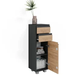 Midischrank J-Shape Goldkraft Eiche 30 x 95 cm Vicco