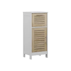 Midischrank Looma Weiß/Eiche 35 x 80 cm mit 1 Schublade Vicco