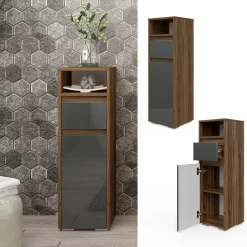 Midischrank Majest Anthrazit Hochglanz 30.2 x 96.3 cm Vicco