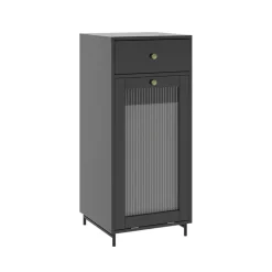 Midischrank Malte Grau 40 x 96 cm mit Schublade Vicco