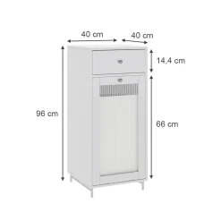 Midischrank Malte Weiß 40 x 96 cm Vicco