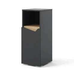 Midischrank Marelle Anthrazit/Artisan 30 x 74.5 cm mit Tür und offenem Fach Vicco
