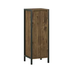 Midischrank Naola Eiche/Schwarz 30 x 80 cm mit 3 Fächern Vicco