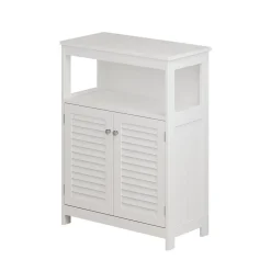 Midischrank Riad Weiß 60 x 80 cm mit Türen und offenem Fach Vicco