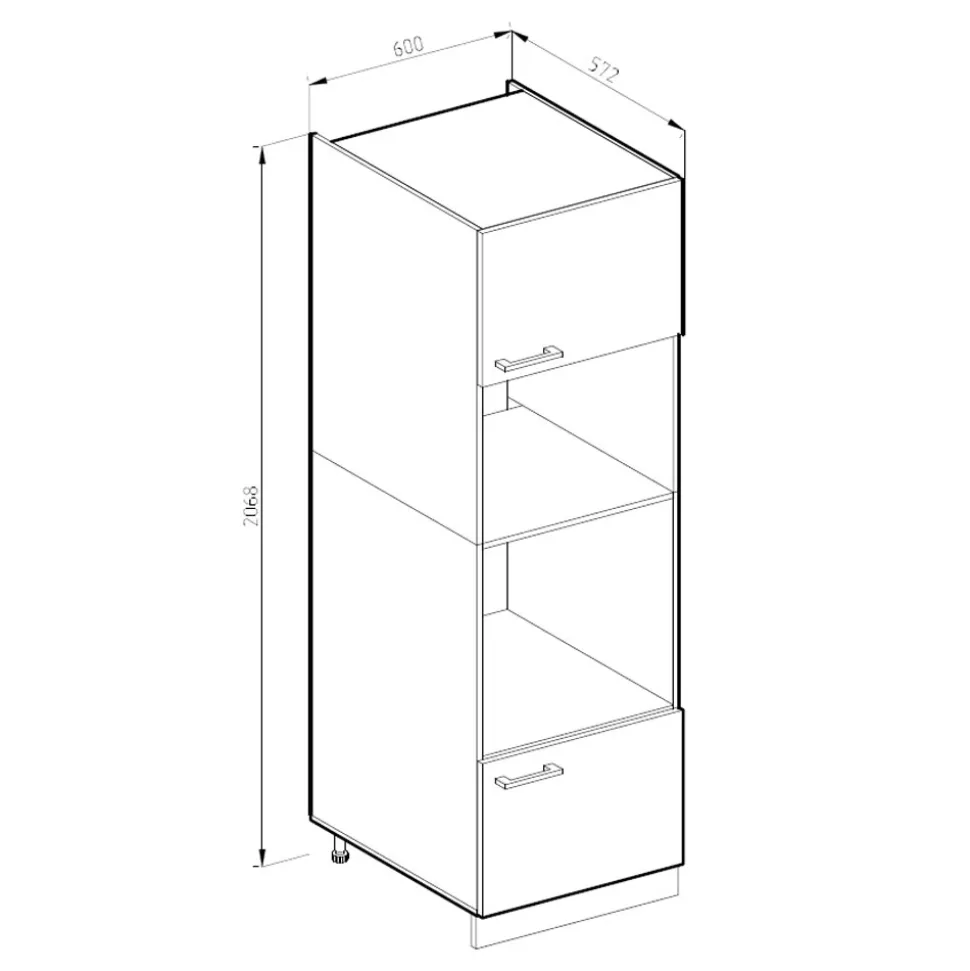 Mikrowellenschrank R-Line Sonoma 60 cm Vicco