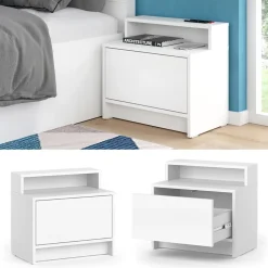 Nachtkommode Naara Weiß 50.2 x 46.4 cm Vicco