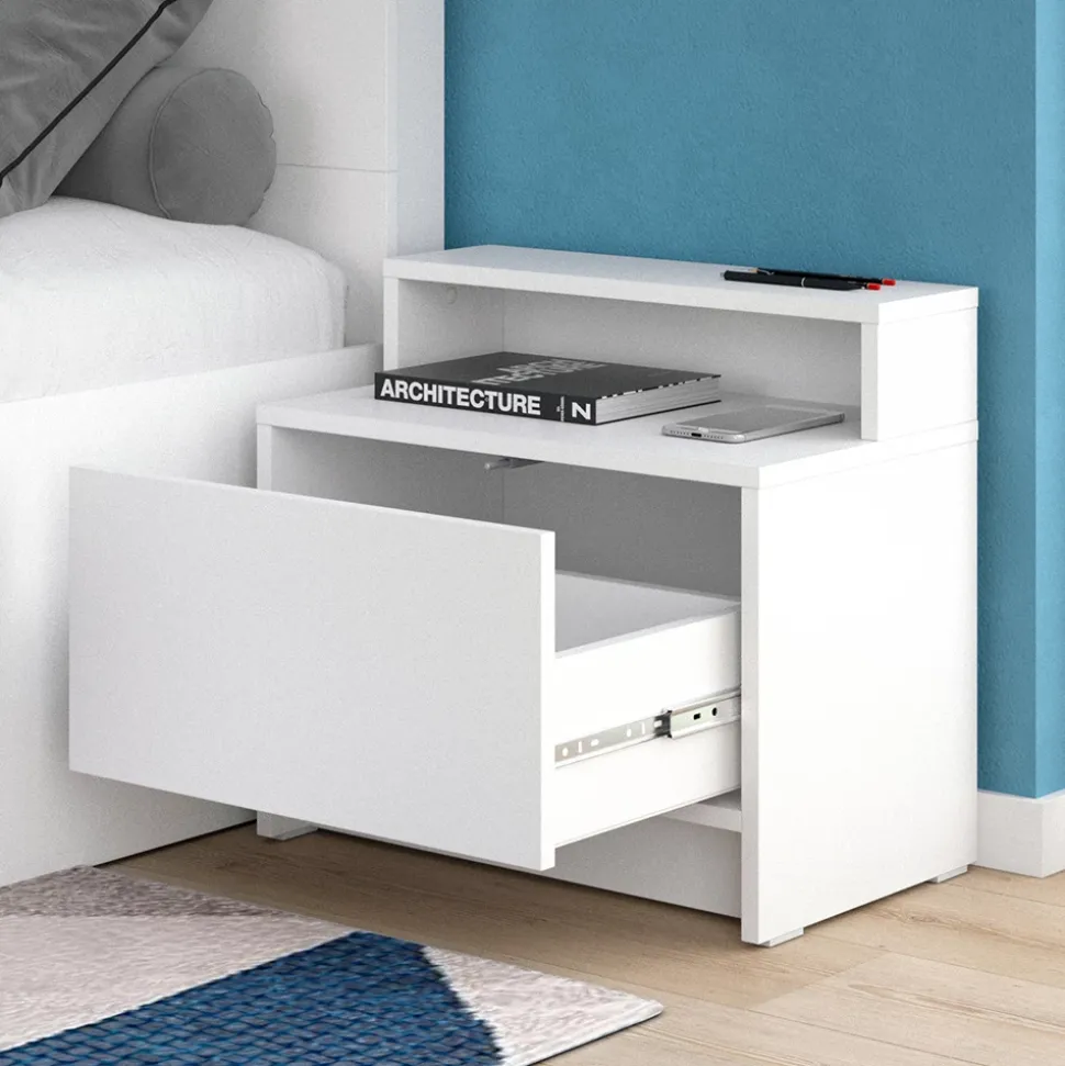 Nachtkommode Naara Weiß 50.2 x 46.4 cm Vicco