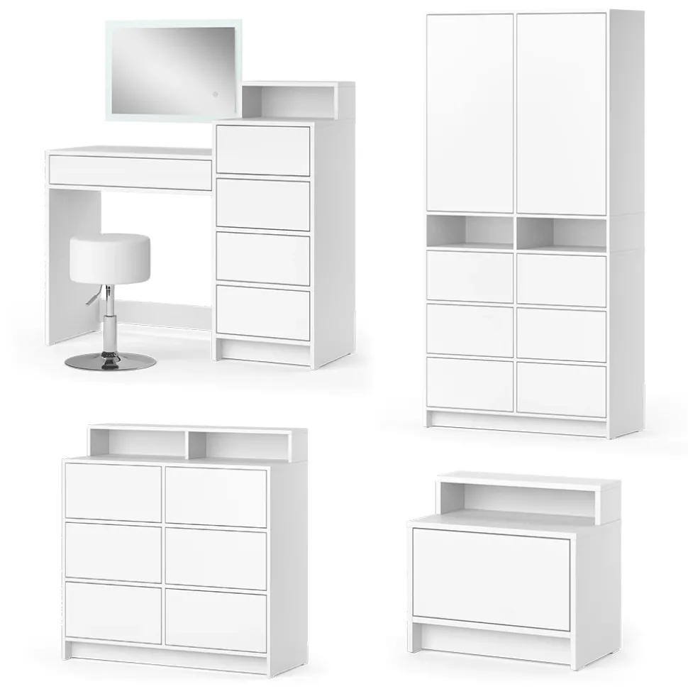 Nachtkommode Naara Weiß 50.2 x 46.4 cm Vicco