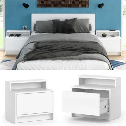 Nachtschrank Naara Weiß 2er-Set Vicco