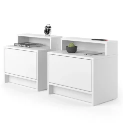 Nachtschrank Naara Weiß 2er-Set Vicco