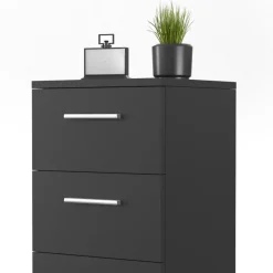 Nachttisch Schwarz 38 x 66 cm Vicco