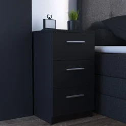 Nachttisch Schwarz 2er Set Vicco