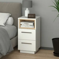 Nachttisch Beatrice Weiß 36 x 68 cm Vicco