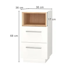 Nachttisch Beatrice Weiß 2er Set Vicco