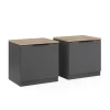 Nachttisch Betti Anthrazit/Sonoma 2er Set Vicco