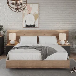 Nachttisch Betti Anthrazit/Sonoma 2er Set Vicco