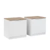 Nachttisch Betti Weiß/Sonoma 2er Set Vicco