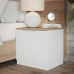 Nachttisch Betti Weiß/Sonoma 2er Set Vicco