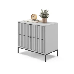 Nachttisch Eliza Grau 66 x 60 cm Vicco