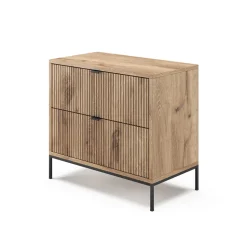 Nachttisch Eliza Viking Oak 66 x 60 cm mit 2 Schubladen Vicco