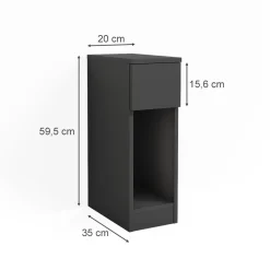 Nachttisch Enton Schwarz 2er Set Vicco