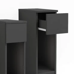 Nachttisch Enton Schwarz 2er Set Vicco