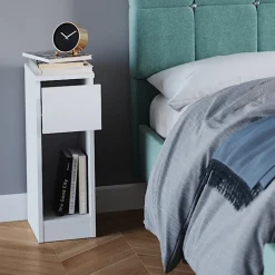 Nachttisch Enton Weiß 20 x 59.5 cm Vicco