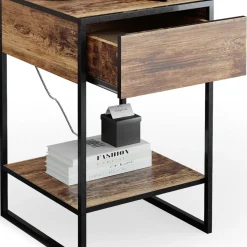 Nachttisch Fyrk Antikholz 2er Set Vicco