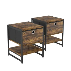 Nachttisch Fyrk Eiche rustikal 2er-Set Vicco