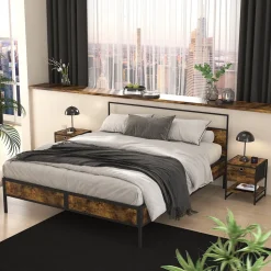 Nachttisch Fyrk Eiche rustikal 2er-Set Vicco