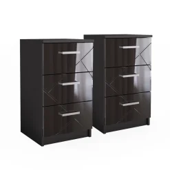 Nachttisch Irma Schwarz 2er Set Vicco