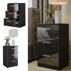 Nachttisch Irma Schwarz 2er Set Vicco