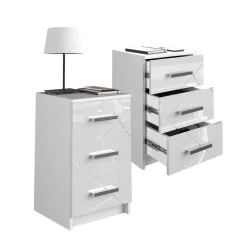 Nachttisch Irma Weiß 2er Set Vicco