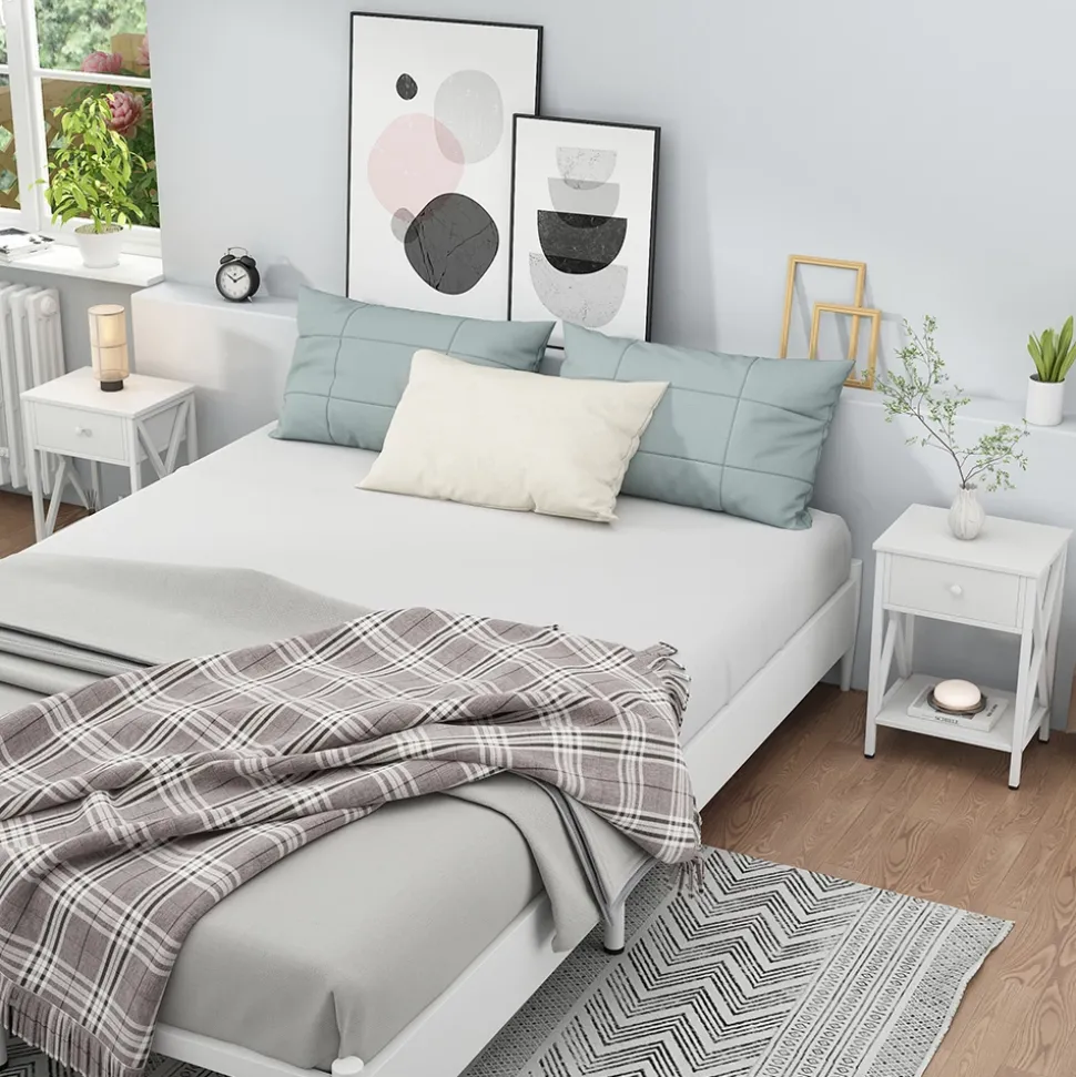 Nachttisch Keno Weiß 2er Set Vicco