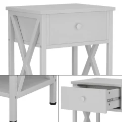 Nachttisch Keno Weiß 2er Set Vicco