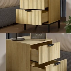 Nachttisch Lennox Eiche 2er Set Vicco