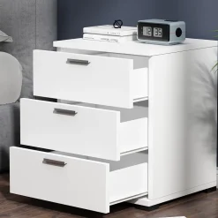 Nachttisch Marseille Weiß 46.2 x 60 cm Vicco