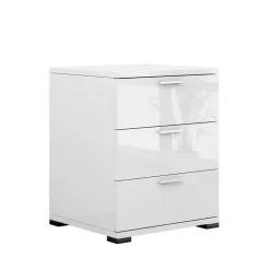 Nachttisch Marseille Weiß Hochglanz 46.2 x 60 cm Vicco