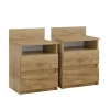 Nachttisch Monty Goldkraft Eiche 2er Set Vicco